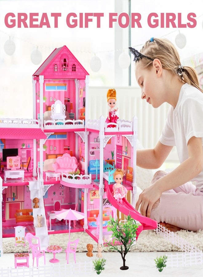 Seifar Doll House for Girls,8 Rooms Dollhouse with Dolls Figure, Puppies,Furnitures, Accessories, Toddler Playhouse Gift for for 3 4 5 6 7 8 9 10 Year Old Girls - Image 3
